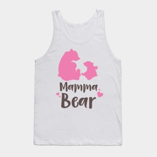 Mama Bear, Bear Cub, Cute Bear, Little Bear, Heart Tank Top